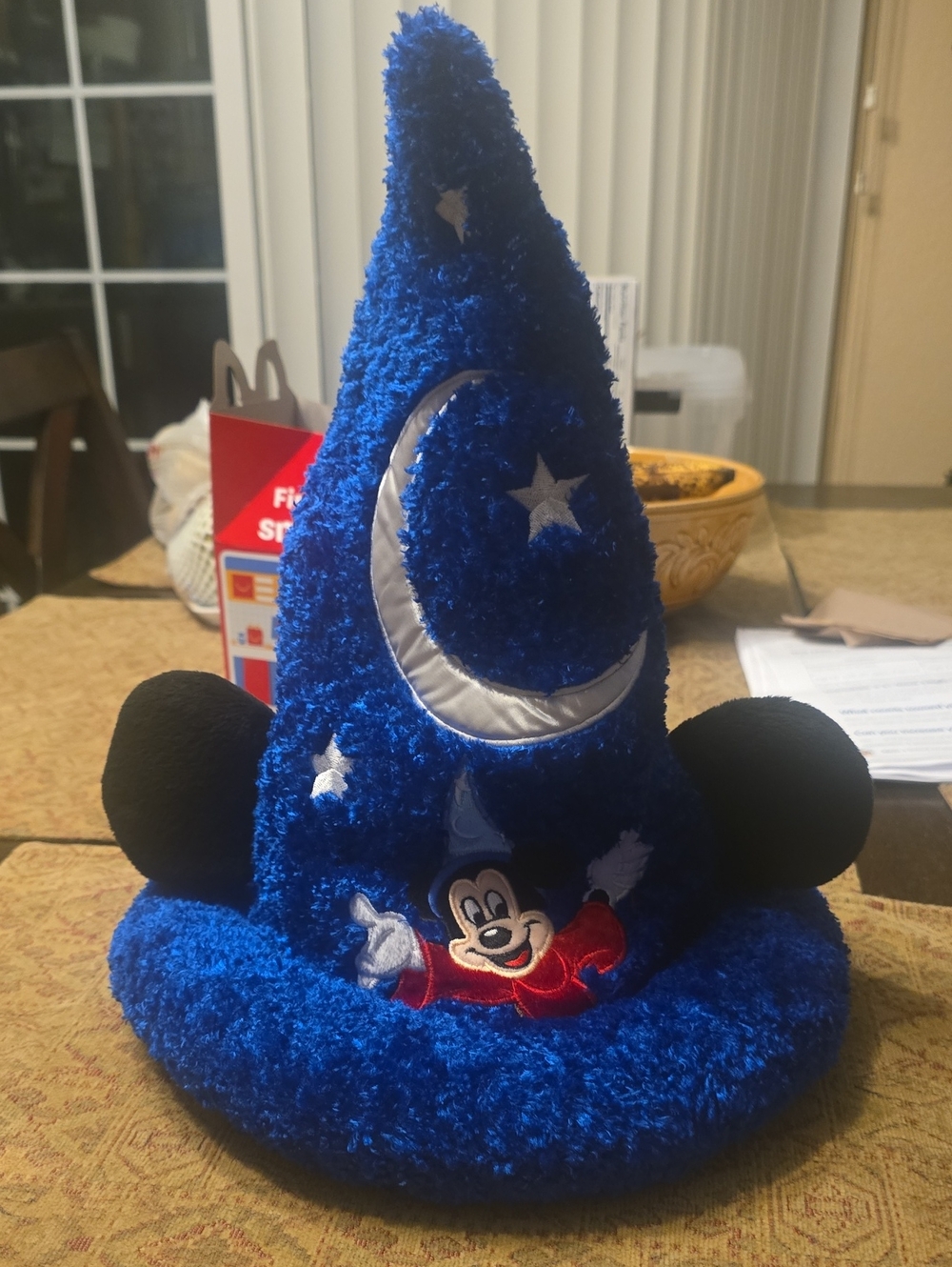 Disney Royal Blue Sorcerer Mickey Plush Hat with Black Ears